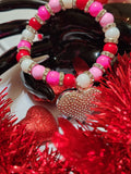 Bling heart Beaded bracelet